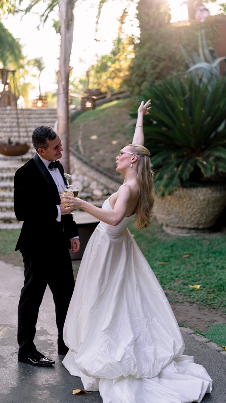 Benedicte & Kevin on their wedding day